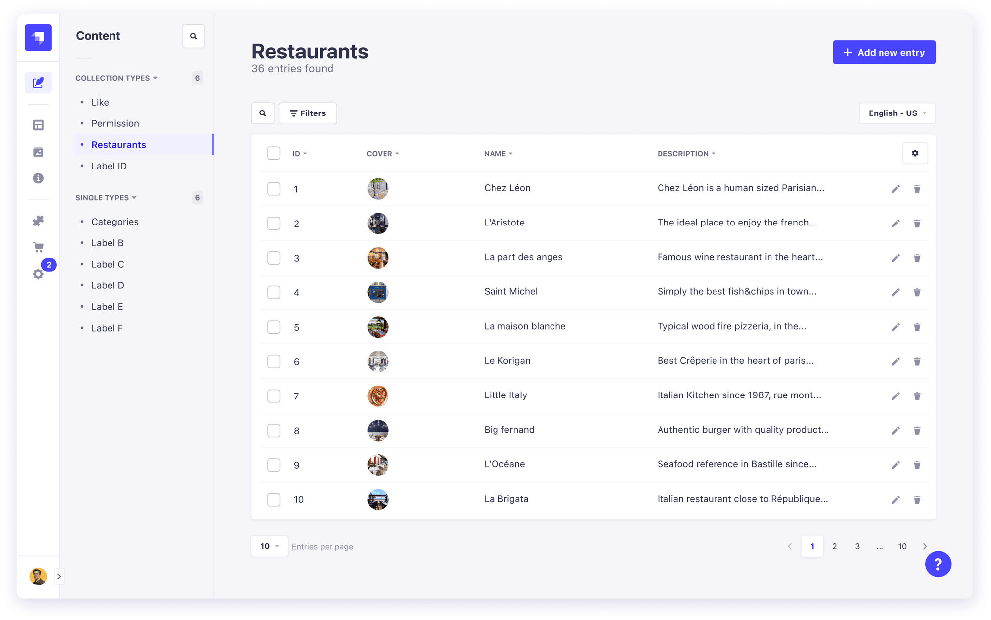 Strapi V4 voorbeeld nieuwe UI